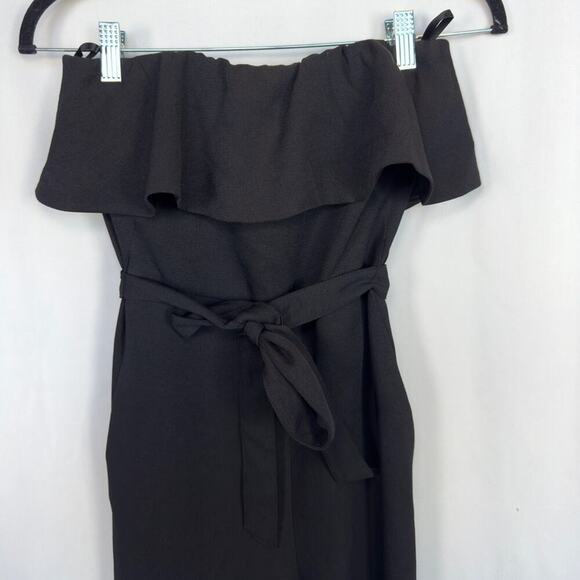 Artizia Babaton Black Flutter Strapless Ruffle Jumpsuit Size 0 - Picture 5 of 14